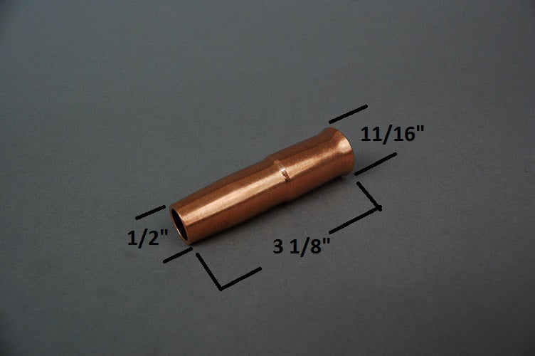 Weld-Mate Tweco-Style Welding Nozzle – 3/4" I.D., Self-Insulated, 300/400 Amp, 1-Year Warranty