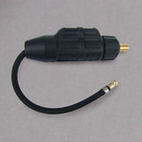 35 Dinse (1/2") Adapter with 9mm Quick Connect/Disconnect Gas Fitting for 9 & 17 Series TIG Torches