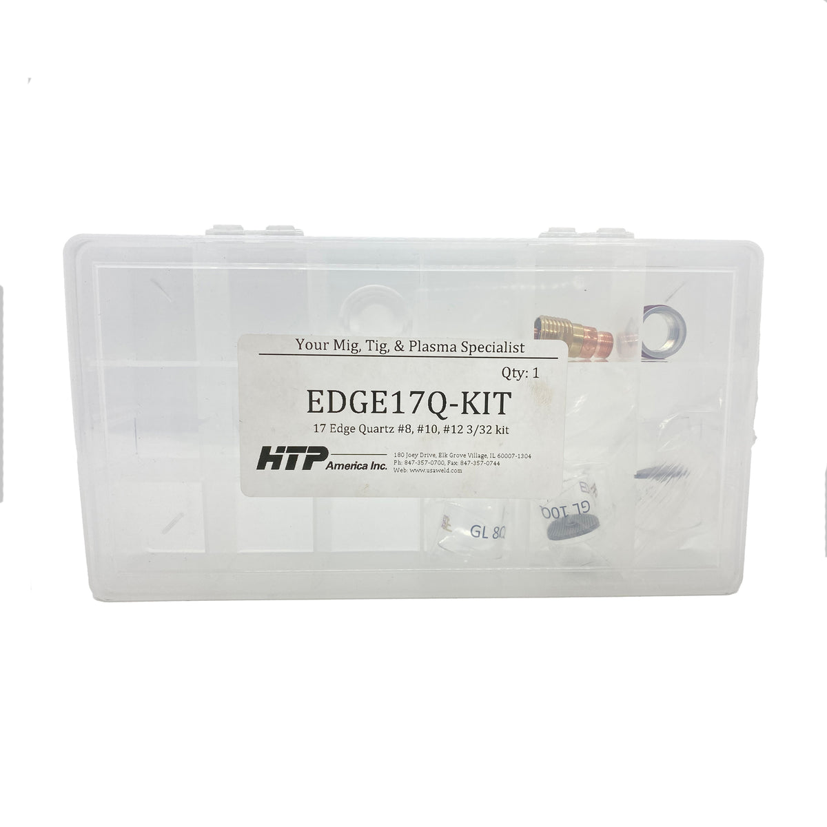 EDGE® Quartz Cup Kit for 17, 18, and 26 Series TIG Torches – HTP