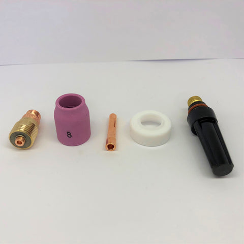 1/16" Stubby Gas Lens Kit f/17, 18, & 26 Series TIG Torches