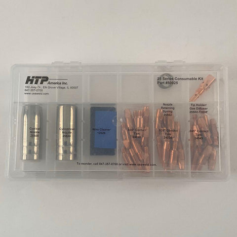 25 Series Consumable Kit for FLEX NECK MIG GUN - For Steel - NOT FOR ALUMINUM