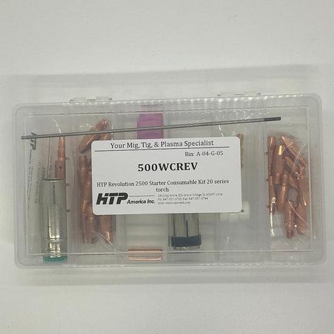 HTP Revolution 2500 Starter Consumable Kit with 20 Series TIG (500WCREV)