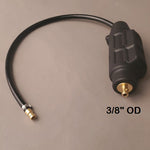 25 Dinse (3/8") Adapter with 9mm Quick Connect/Disconnect Gas Fitting for 9 & 17 Series TIG Torches