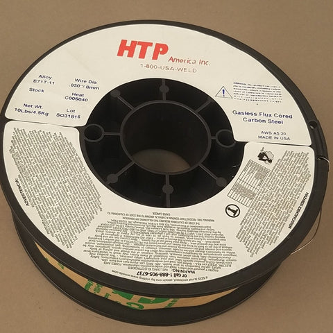 HTP America® .030" & .035" E71T-11 Flux-Cored MIG Welding Wire, 10 Lb, 8" Spool, Mixed 2-Pack