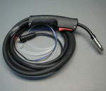 10' 15 Series (150A) MIG Welding Gun w/One Female Spade Terminal & One Ring Terminal Trigger Connection & Twist Lock Power Connection