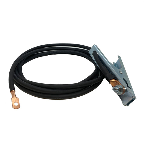 10' Ground Cable & Clamp Assembly with 1/4" Lug for Miller® Welders