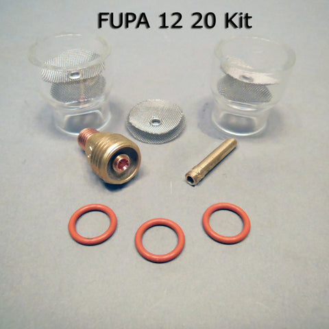 FUPA12 Pyrex Cup Kit f/9 & 20 Series TIG Torches, #FUPA1220KIT