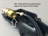 35 Dinse (1/2") Adapter with 6' Gas Hose and 5/8"-18 RH Gas Fitting for 9 & 17 Series TIG Torches
