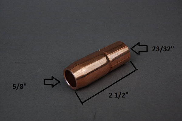 WeldingCity 2-Pack Gas Nozzle 4394 (1/2 Inch) For Bernard MIG Welding Guns – US Seller