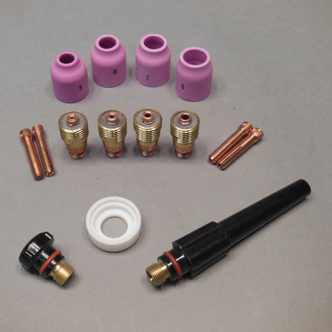 Gbtdoface TIG Stubby Gas Lens Kit - 10st, Fit WP 17/18/26, 1/16" & 1.6mm