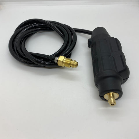 25 Dinse (3/8") Adapter with 6' Gas Hose and 5/8"-18 RH Gas Fitting for 9 & 17 Series TIG Torches